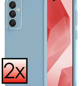 NoXx NoXx Samsung Galaxy A16 Hoesje Siliconen - Lichtblauw - 2 PACK