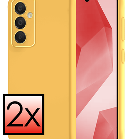 NoXx NoXx Samsung Galaxy A16 Hoesje Siliconen - Geel - 2 PACK