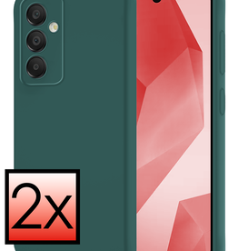 NoXx NoXx Samsung Galaxy A16 Hoesje Siliconen - Donkergroen - 2 PACK
