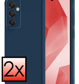 NoXx NoXx Samsung Galaxy A16 Hoesje Siliconen - Donkerblauw - 2 PACK
