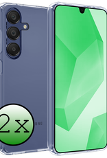 BASEY. Hoes Geschikt voor Samsung A16 Hoesje Siliconen Back Cover Case - Hoesje Geschikt voor Samsung Galaxy A16 Hoes Cover Hoesje - Transparant - 2 Stuks