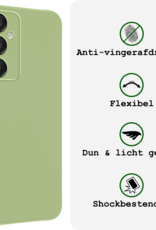 BASEY. Hoes Geschikt voor Samsung A16 Hoesje Siliconen Back Cover Case - Hoesje Geschikt voor Samsung Galaxy A16 Hoes Cover Hoesje - Groen - 2 Stuks