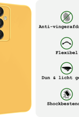 BASEY. Hoes Geschikt voor Samsung A16 Hoesje Siliconen Back Cover Case - Hoesje Geschikt voor Samsung Galaxy A16 Hoes Cover Hoesje - Geel - 2 Stuks