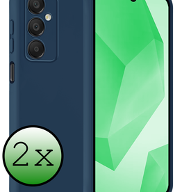 BASEY. BASEY. Samsung Galaxy A16 Hoesje Siliconen - Donkerblauw - 2 PACK