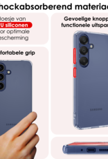 NoXx Hoes Geschikt voor Samsung A16 Hoesje Cover Siliconen Back Case Hoes Met 2x Screenprotector - Transparant