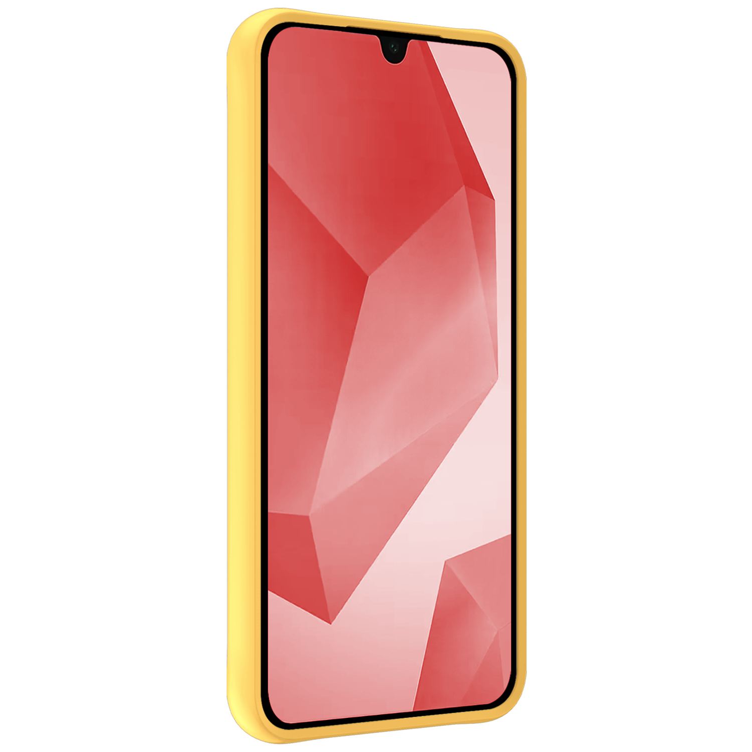 NoXx Hoes Geschikt voor Samsung A16 Hoesje Cover Siliconen Back Case Hoes Met 2x Screenprotector - Geel