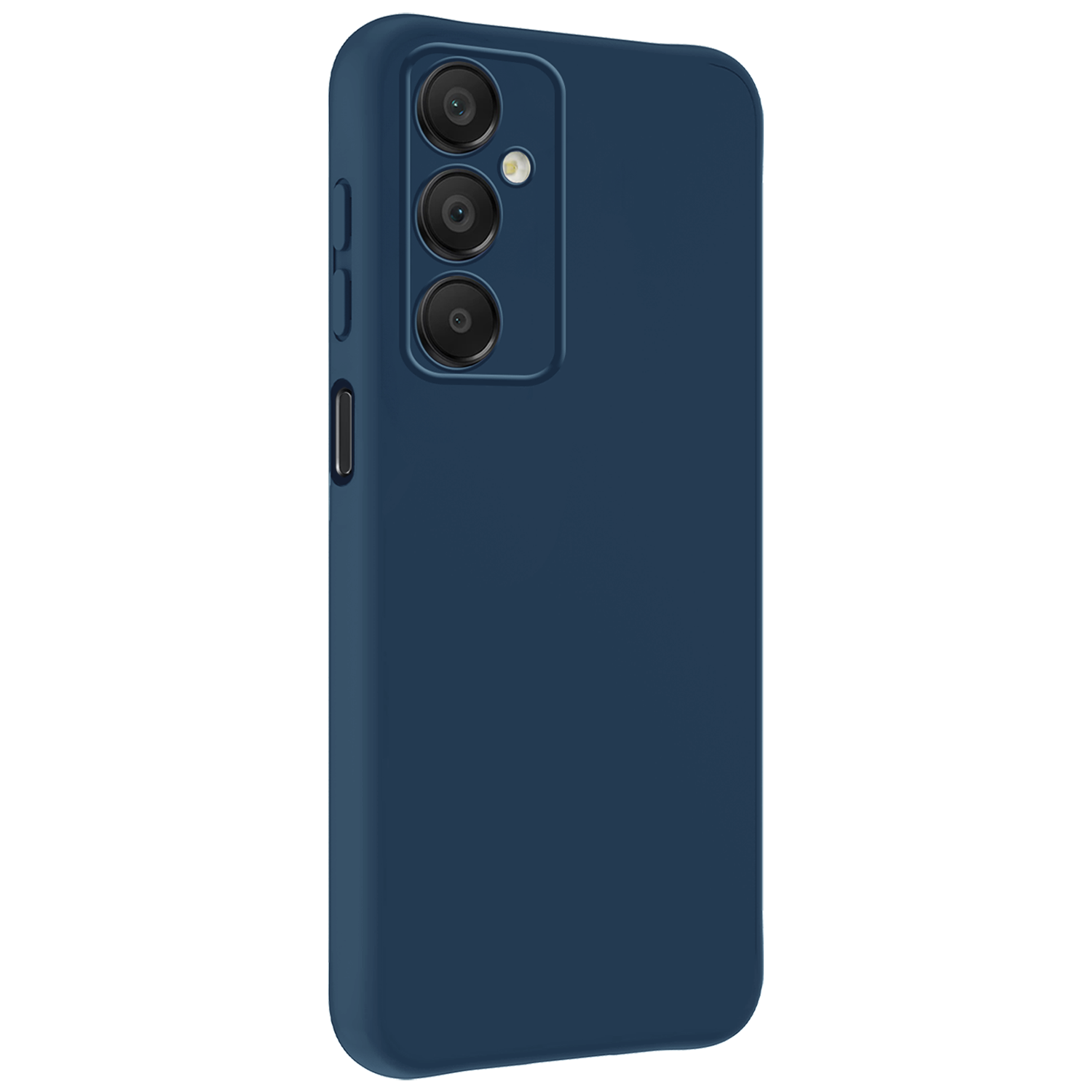 NoXx Hoes Geschikt voor Samsung A16 Hoesje Cover Siliconen Back Case Hoes Met 2x Screenprotector - Donkerblauw