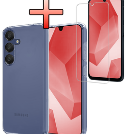 NoXx NoXx Samsung Galaxy A16 Hoesje Siliconen Met Screenprotector - Transparant