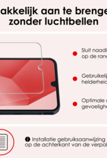 NoXx Hoes Geschikt voor Samsung A16 Hoesje Cover Siliconen Back Case Hoes Met Screenprotector - Transparant