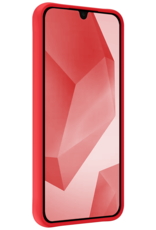 NoXx Hoes Geschikt voor Samsung A16 Hoesje Cover Siliconen Back Case Hoes Met Screenprotector - Rood