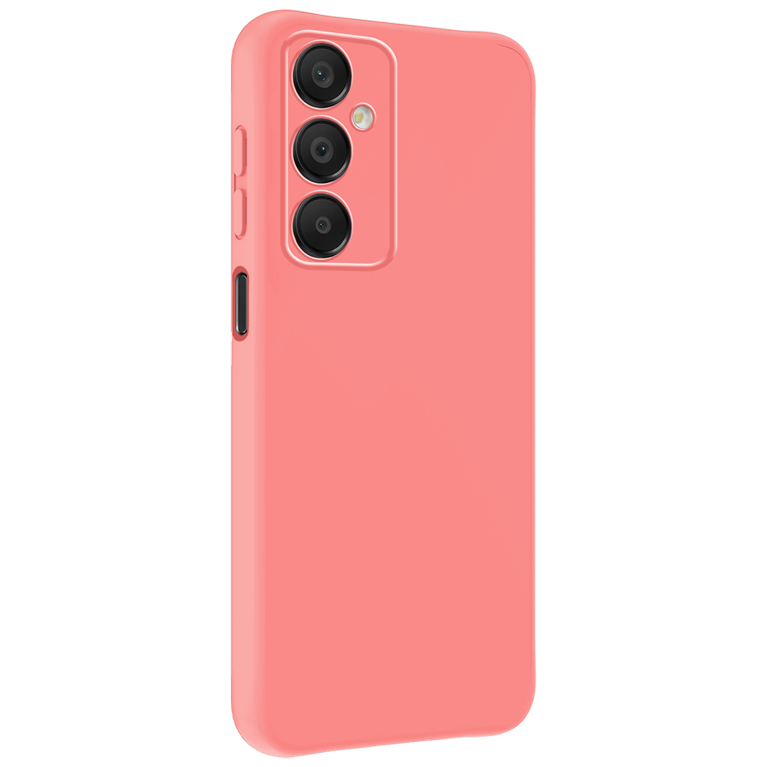 NoXx Hoes Geschikt voor Samsung A16 Hoesje Cover Siliconen Back Case Hoes Met Screenprotector - Lichtroze