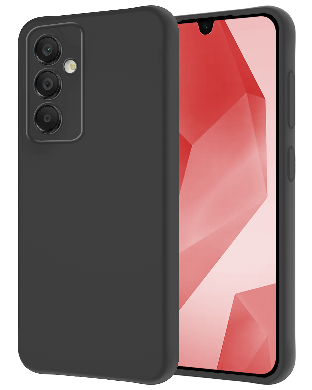 NoXx Hoes Geschikt voor Samsung A16 Hoesje Cover Siliconen Back Case Hoes - Zwart