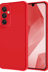 NoXx Hoes Geschikt voor Samsung A16 Hoesje Cover Siliconen Back Case Hoes - Rood