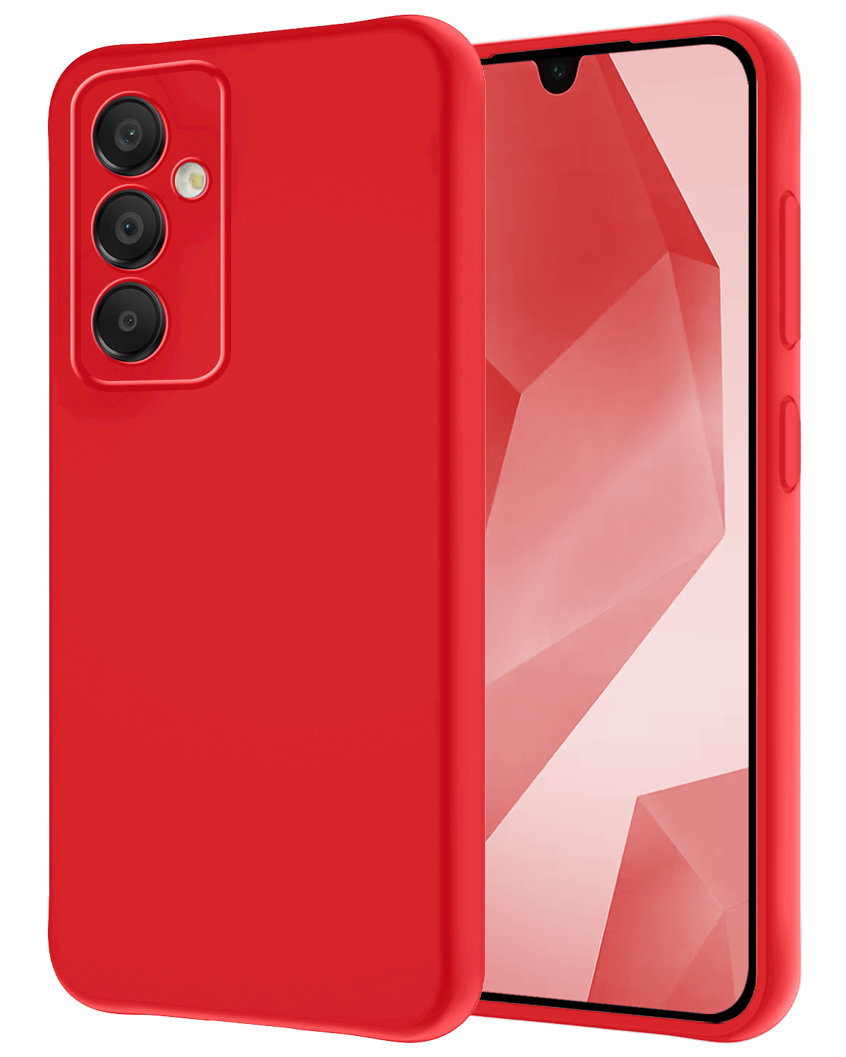 NoXx Hoes Geschikt voor Samsung A16 Hoesje Cover Siliconen Back Case Hoes - Rood
