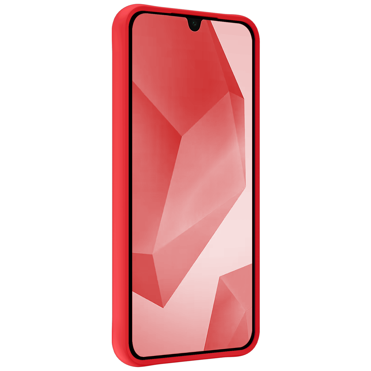 NoXx Hoes Geschikt voor Samsung A16 Hoesje Cover Siliconen Back Case Hoes - Rood