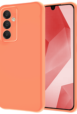 NoXx Hoes Geschikt voor Samsung A16 Hoesje Cover Siliconen Back Case Hoes - Perzik