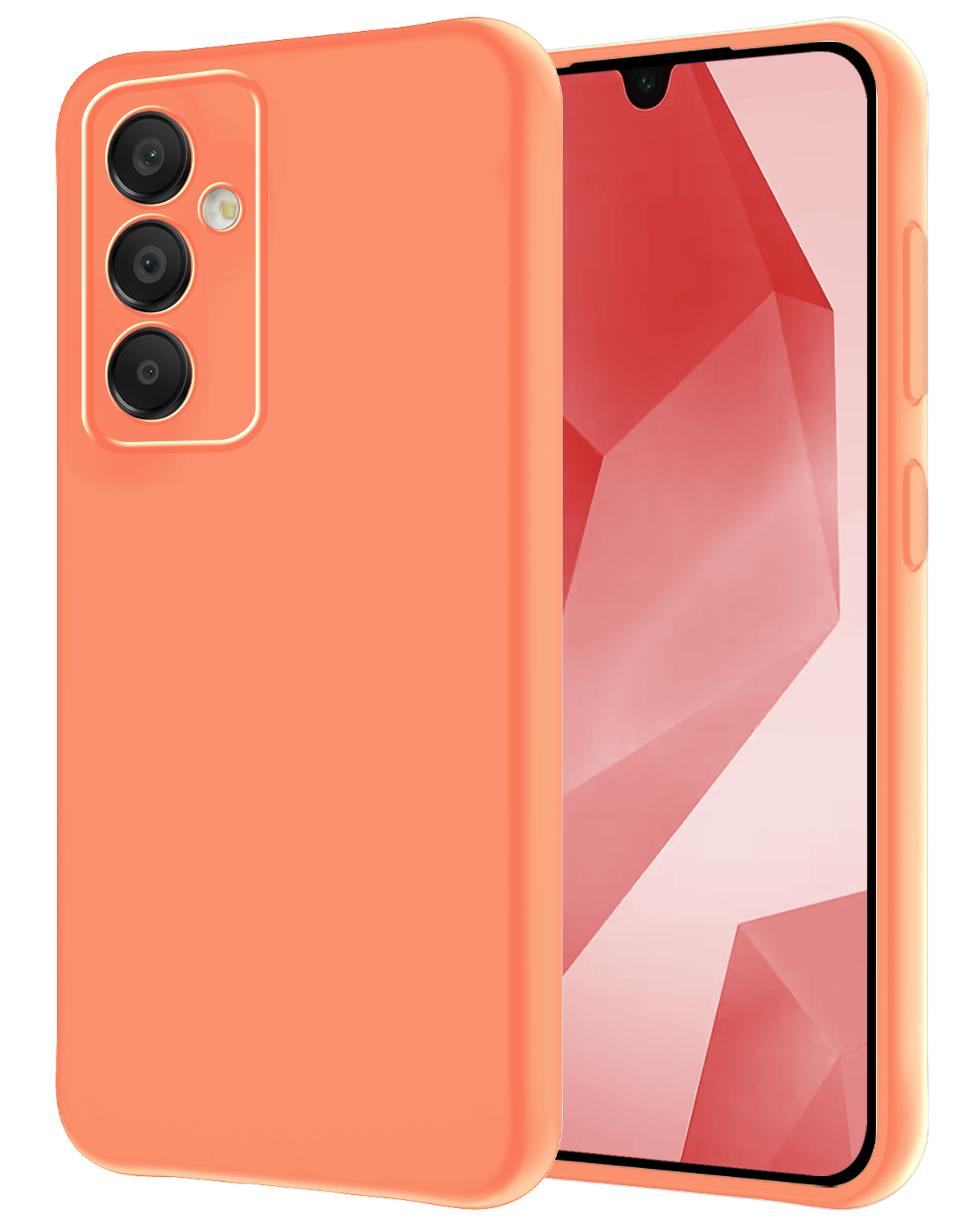 NoXx Hoes Geschikt voor Samsung A16 Hoesje Cover Siliconen Back Case Hoes - Perzik