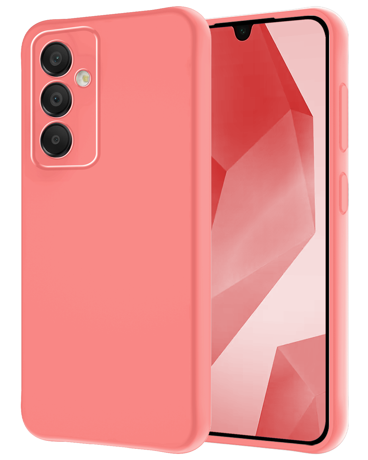 NoXx Hoes Geschikt voor Samsung A16 Hoesje Cover Siliconen Back Case Hoes - Lichtroze