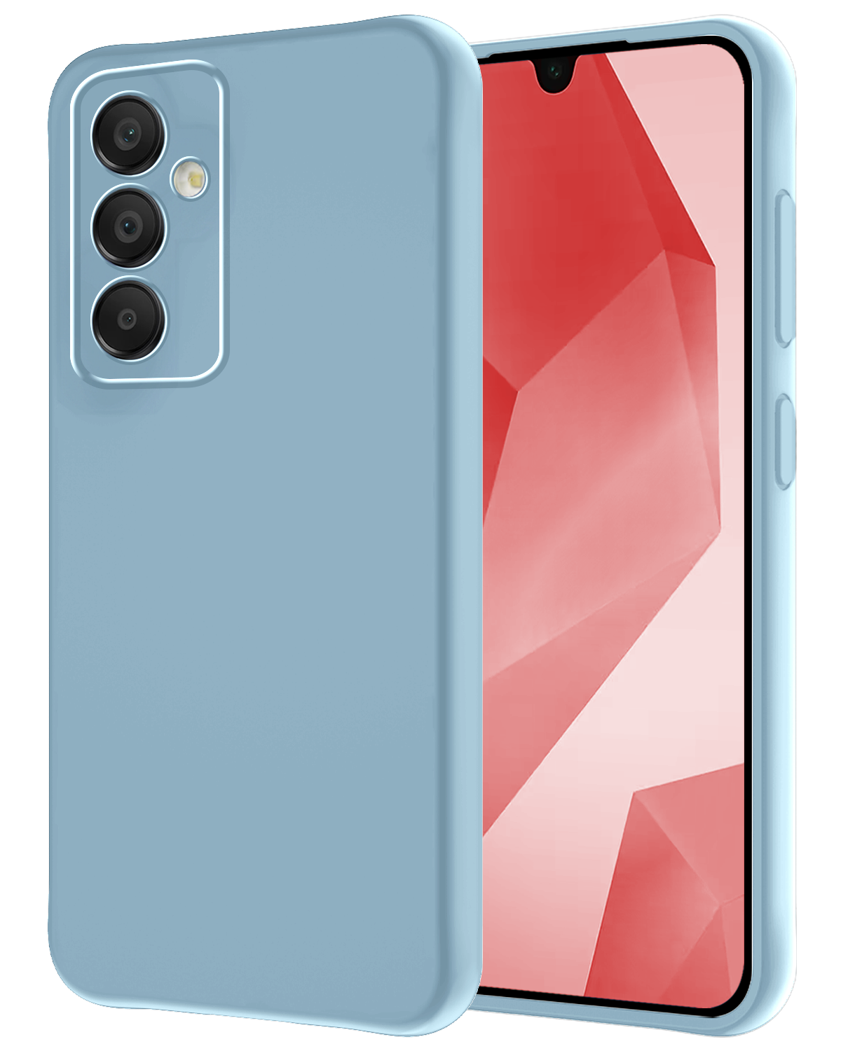 NoXx Hoes Geschikt voor Samsung A16 Hoesje Cover Siliconen Back Case Hoes - Lichtblauw