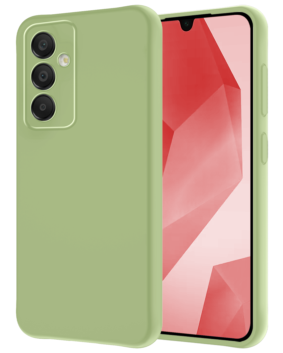 NoXx Hoes Geschikt voor Samsung A16 Hoesje Cover Siliconen Back Case Hoes - Groen