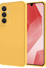 NoXx Hoes Geschikt voor Samsung A16 Hoesje Cover Siliconen Back Case Hoes - Geel