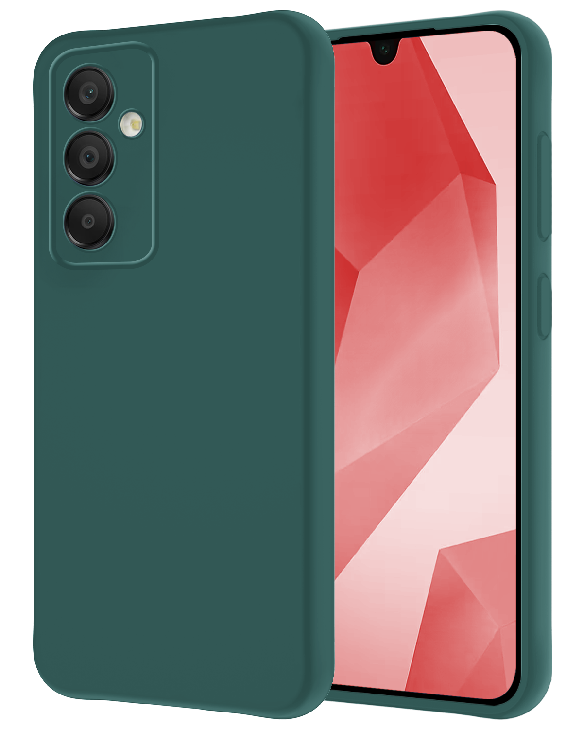 NoXx Hoes Geschikt voor Samsung A16 Hoesje Cover Siliconen Back Case Hoes - Donkergroen