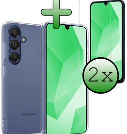 BASEY. BASEY. Samsung Galaxy A16 Hoesje Siliconen Met 2x Screenprotector - Transparant