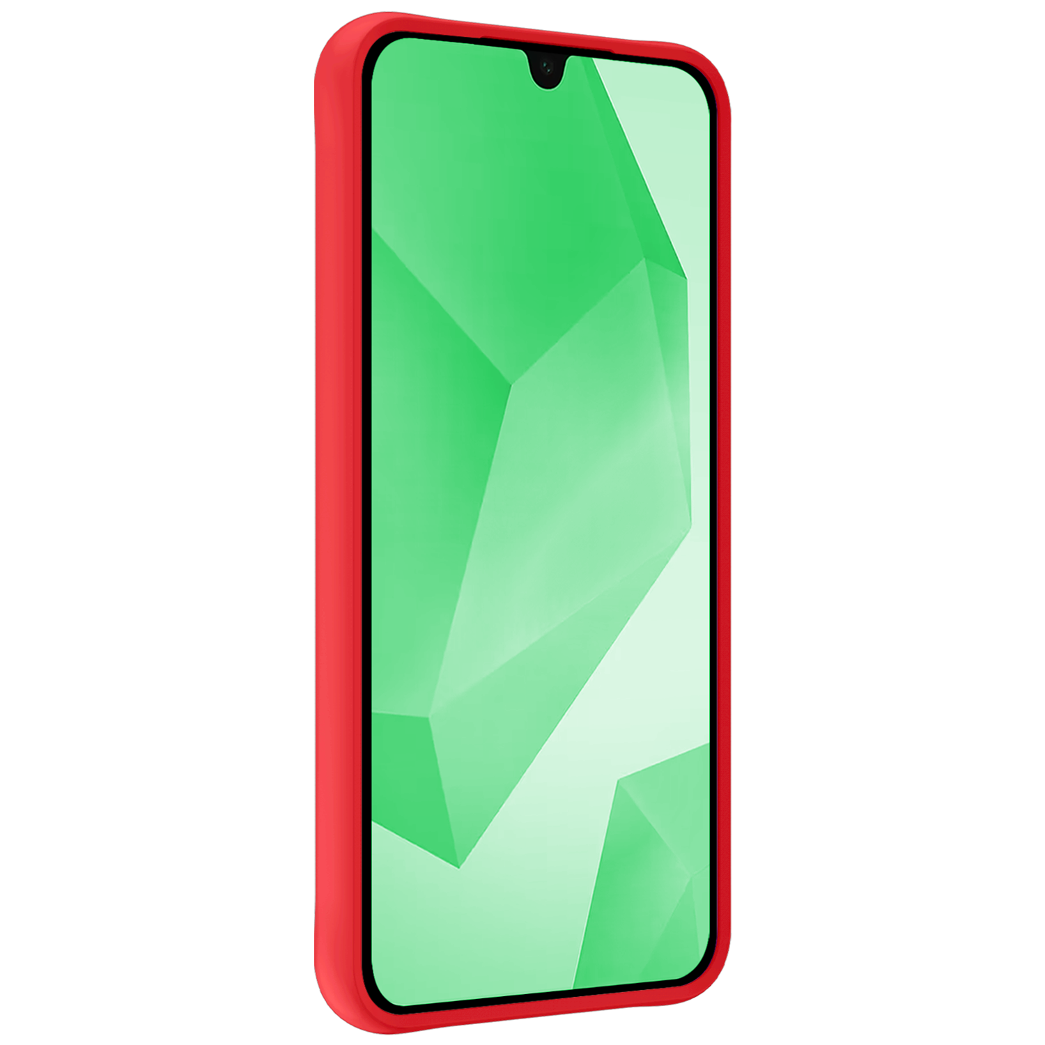 BASEY. Hoes Geschikt voor Samsung A16 Hoesje Siliconen Back Cover Case Met 2x Screenprotector - Hoesje Geschikt voor Samsung Galaxy A16 Hoes Cover Hoesje - Rood