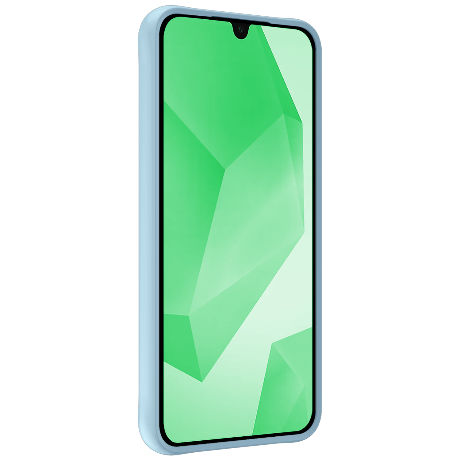 BASEY. Hoes Geschikt voor Samsung A16 Hoesje Siliconen Back Cover Case Met 2x Screenprotector - Hoesje Geschikt voor Samsung Galaxy A16 Hoes Cover Hoesje - Lichtblauw