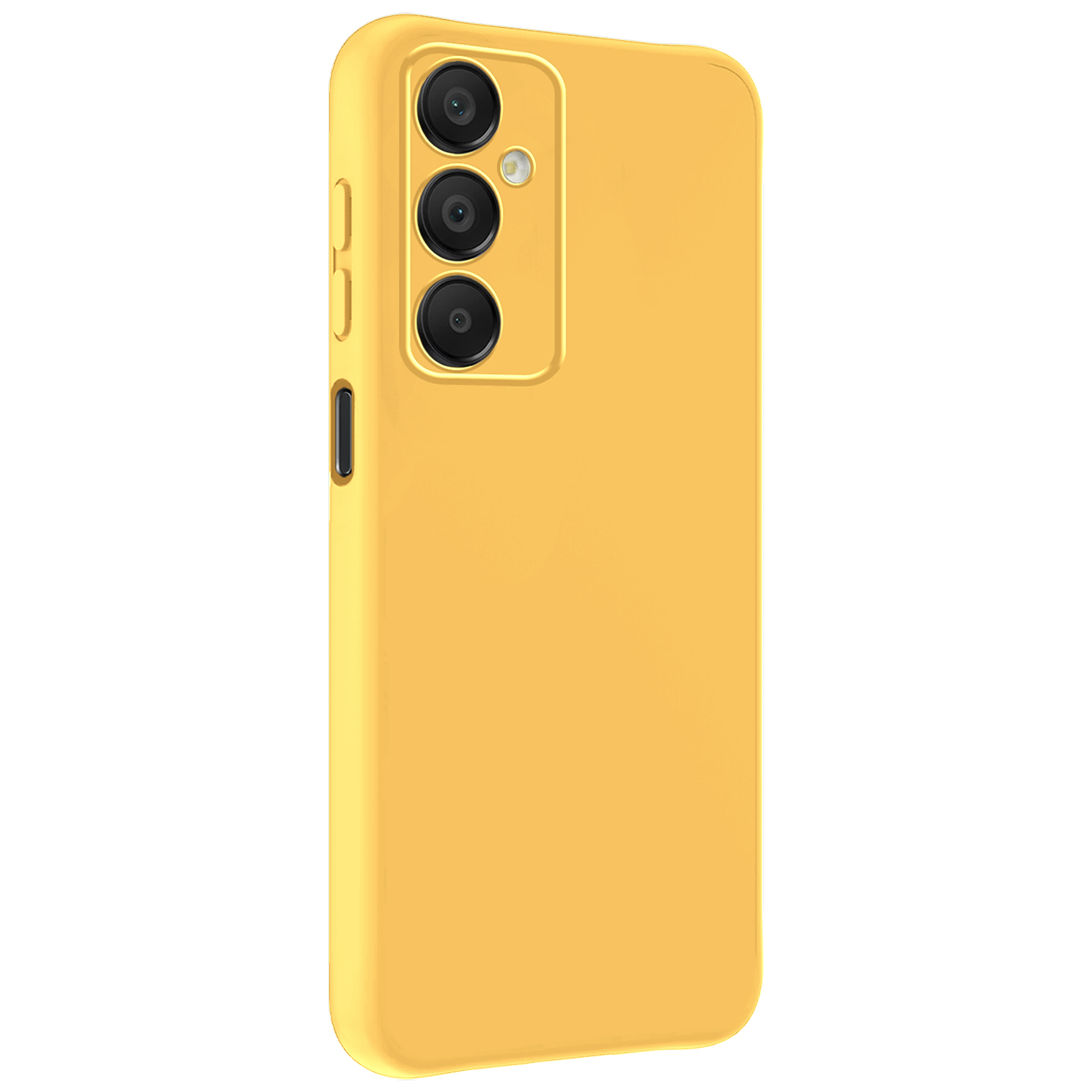 BASEY. Hoes Geschikt voor Samsung A16 Hoesje Siliconen Back Cover Case Met 2x Screenprotector - Hoesje Geschikt voor Samsung Galaxy A16 Hoes Cover Hoesje - Geel