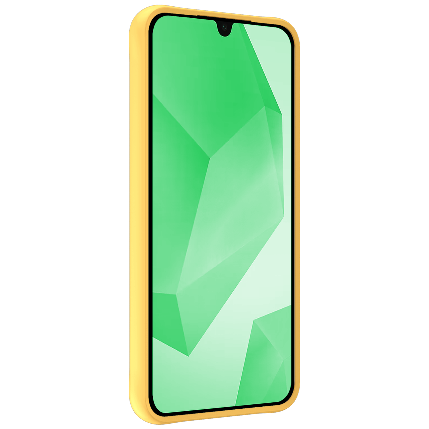 BASEY. Hoes Geschikt voor Samsung A16 Hoesje Siliconen Back Cover Case Met 2x Screenprotector - Hoesje Geschikt voor Samsung Galaxy A16 Hoes Cover Hoesje - Geel