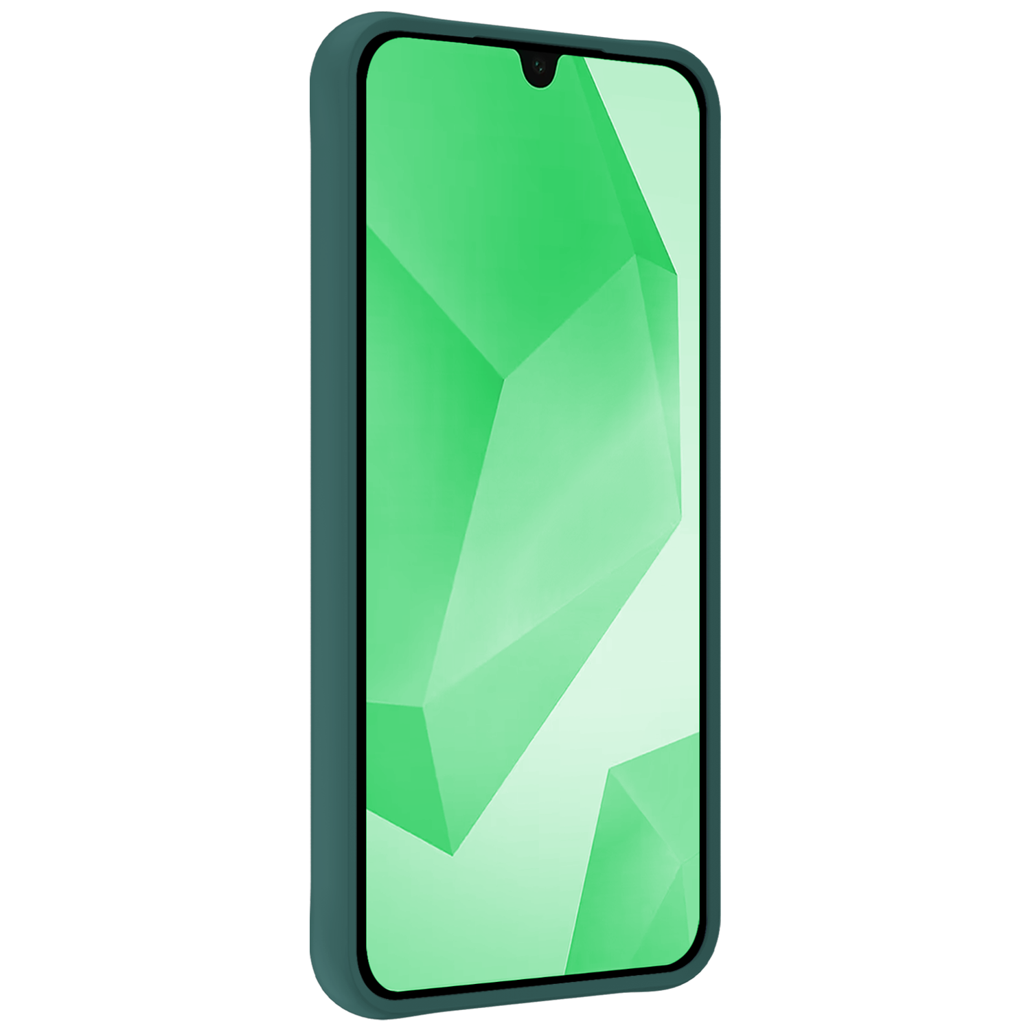 BASEY. Hoes Geschikt voor Samsung A16 Hoesje Siliconen Back Cover Case Met 2x Screenprotector - Hoesje Geschikt voor Samsung Galaxy A16 Hoes Cover Hoesje - Donkergroen
