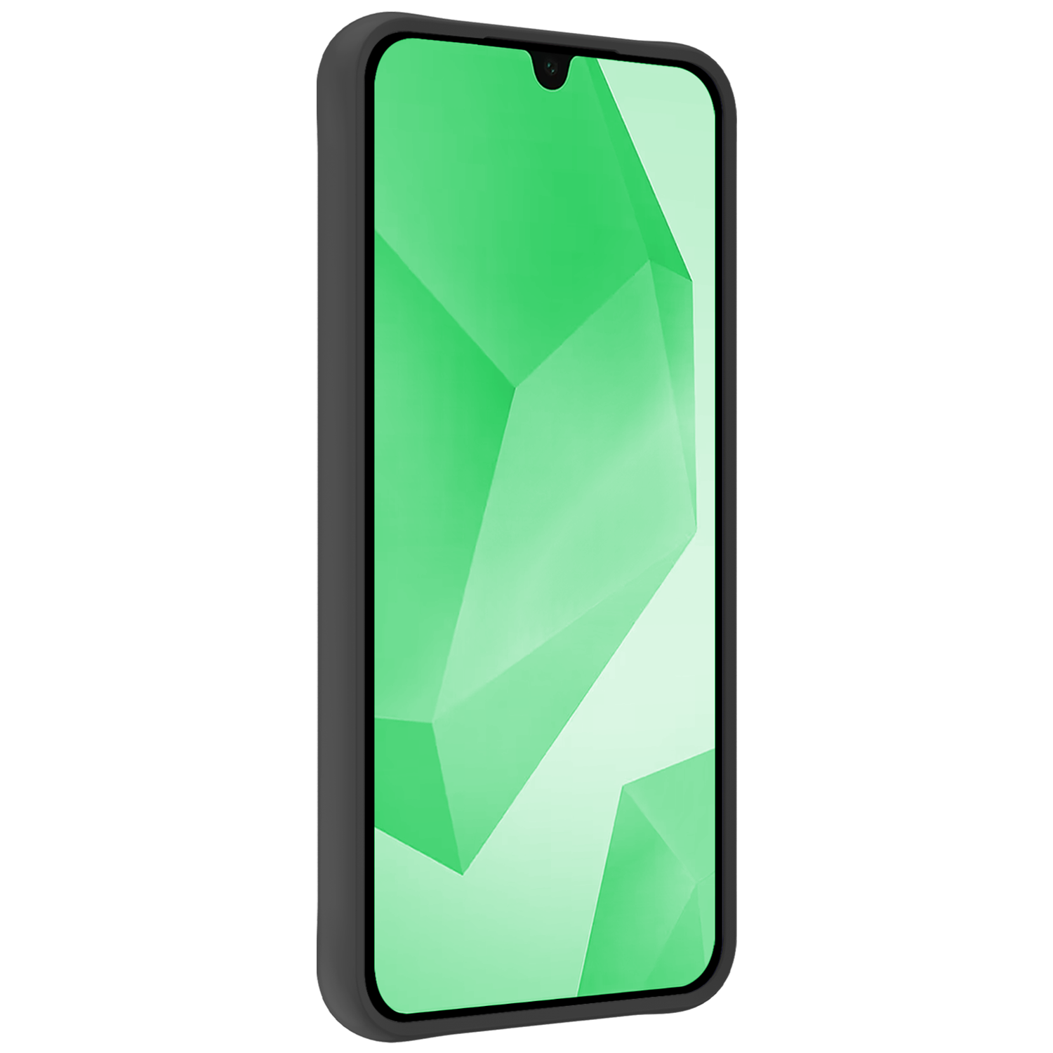 BASEY. Hoes Geschikt voor Samsung A16 Hoesje Siliconen Back Cover Case Met Screenprotector - Hoesje Geschikt voor Samsung Galaxy A16 Hoes Cover Hoesje - Zwart