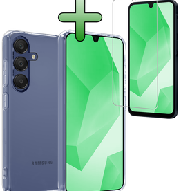 BASEY. BASEY. Samsung Galaxy A16 Hoesje Siliconen Met Screenprotector - Transparant