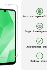 BASEY. Hoes Geschikt voor Samsung A16 Hoesje Siliconen Back Cover Case Met Screenprotector - Hoesje Geschikt voor Samsung Galaxy A16 Hoes Cover Hoesje - Perzik