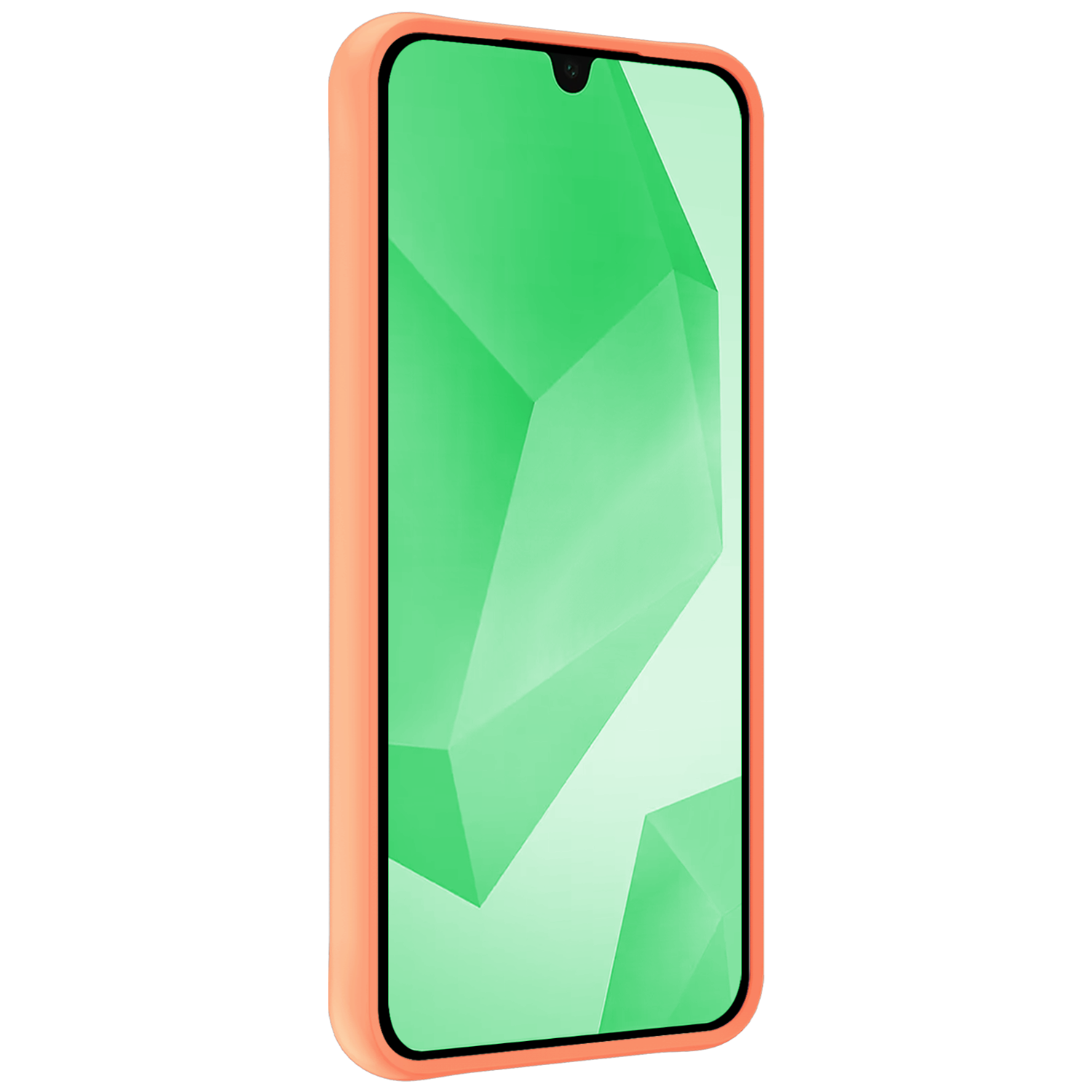 BASEY. Hoes Geschikt voor Samsung A16 Hoesje Siliconen Back Cover Case Met Screenprotector - Hoesje Geschikt voor Samsung Galaxy A16 Hoes Cover Hoesje - Perzik