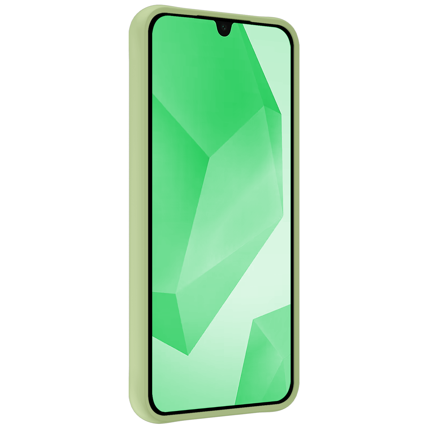BASEY. Hoes Geschikt voor Samsung A16 Hoesje Siliconen Back Cover Case Met Screenprotector - Hoesje Geschikt voor Samsung Galaxy A16 Hoes Cover Hoesje - Groen