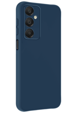 BASEY. Hoes Geschikt voor Samsung A16 Hoesje Siliconen Back Cover Case Met Screenprotector - Hoesje Geschikt voor Samsung Galaxy A16 Hoes Cover Hoesje - Donkerblauw