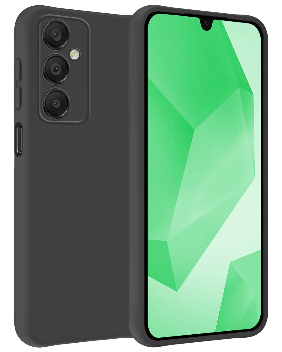 BASEY. Hoes Geschikt voor Samsung A16 Hoesje Siliconen Back Cover Case - Hoesje Geschikt voor Samsung Galaxy A16 Hoes Cover Hoesje - Zwart