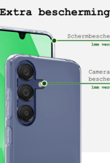 BASEY. Hoes Geschikt voor Samsung A16 Hoesje Siliconen Back Cover Case - Hoesje Geschikt voor Samsung Galaxy A16 Hoes Cover Hoesje - Transparant