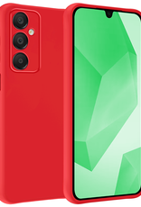 BASEY. Hoes Geschikt voor Samsung A16 Hoesje Siliconen Back Cover Case - Hoesje Geschikt voor Samsung Galaxy A16 Hoes Cover Hoesje - Rood