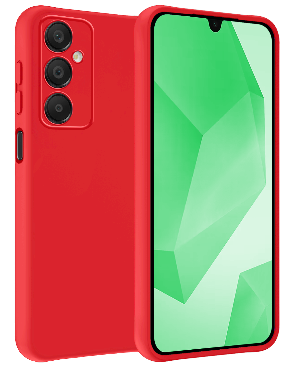 BASEY. Hoes Geschikt voor Samsung A16 Hoesje Siliconen Back Cover Case - Hoesje Geschikt voor Samsung Galaxy A16 Hoes Cover Hoesje - Rood