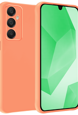 BASEY. Hoes Geschikt voor Samsung A16 Hoesje Siliconen Back Cover Case - Hoesje Geschikt voor Samsung Galaxy A16 Hoes Cover Hoesje - Perzik