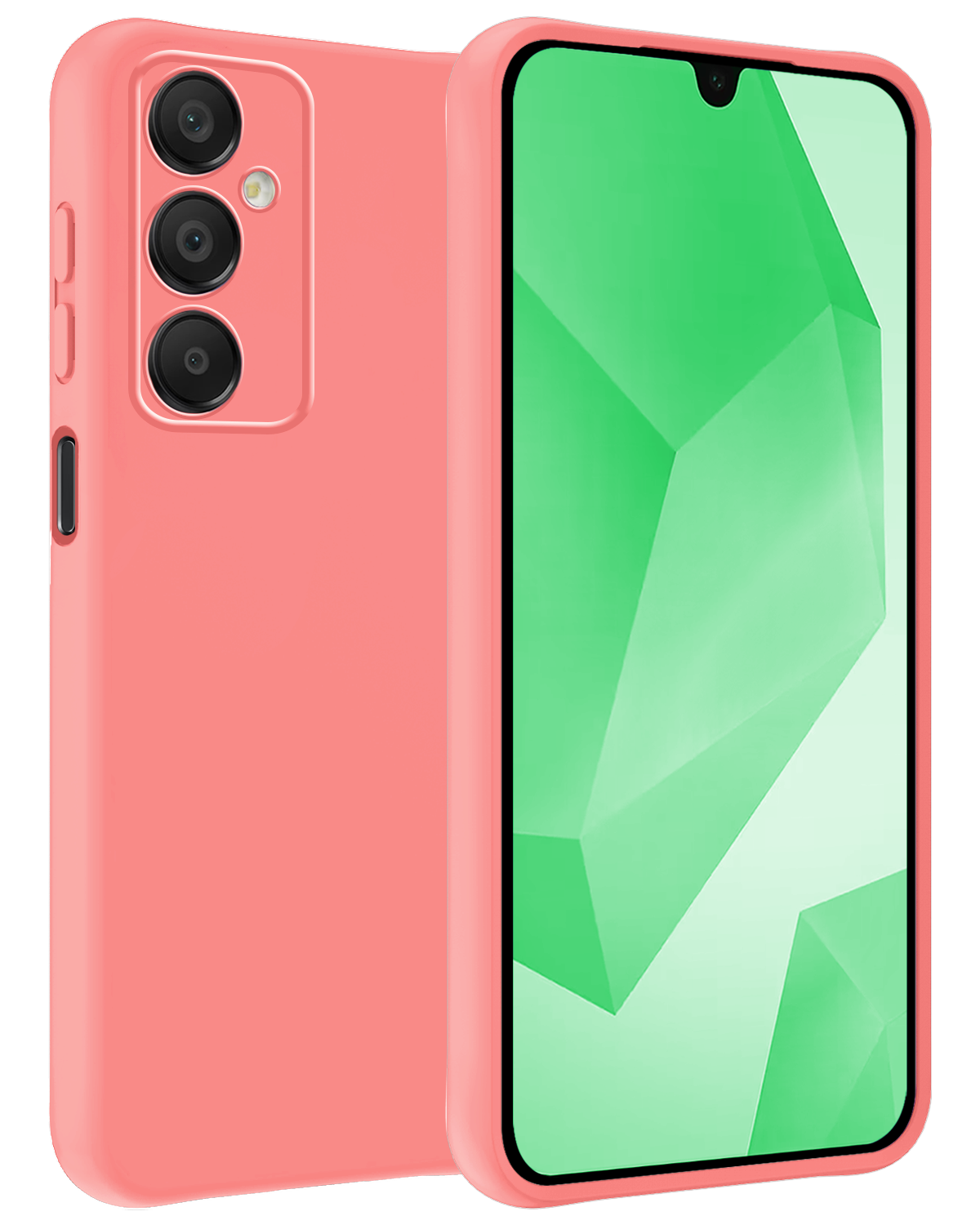 BASEY. Hoes Geschikt voor Samsung A16 Hoesje Siliconen Back Cover Case - Hoesje Geschikt voor Samsung Galaxy A16 Hoes Cover Hoesje - Lichtroze