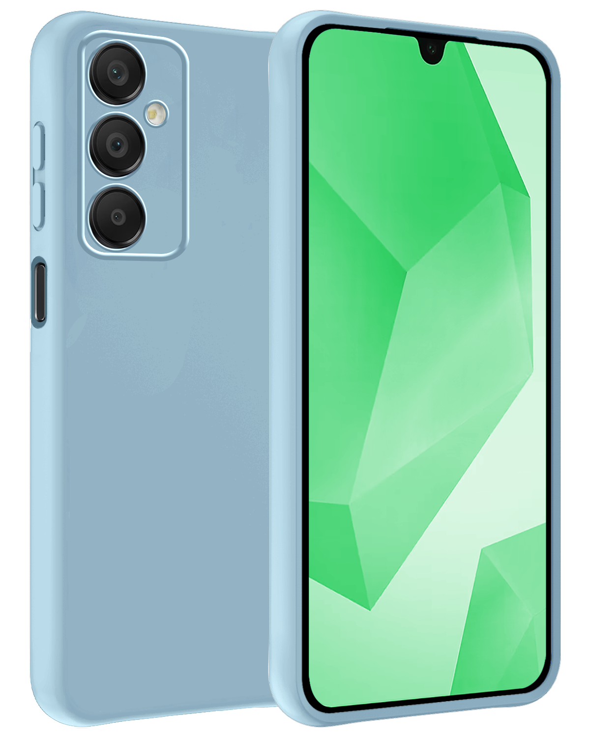 BASEY. Hoes Geschikt voor Samsung A16 Hoesje Siliconen Back Cover Case - Hoesje Geschikt voor Samsung Galaxy A16 Hoes Cover Hoesje - Lichtblauw