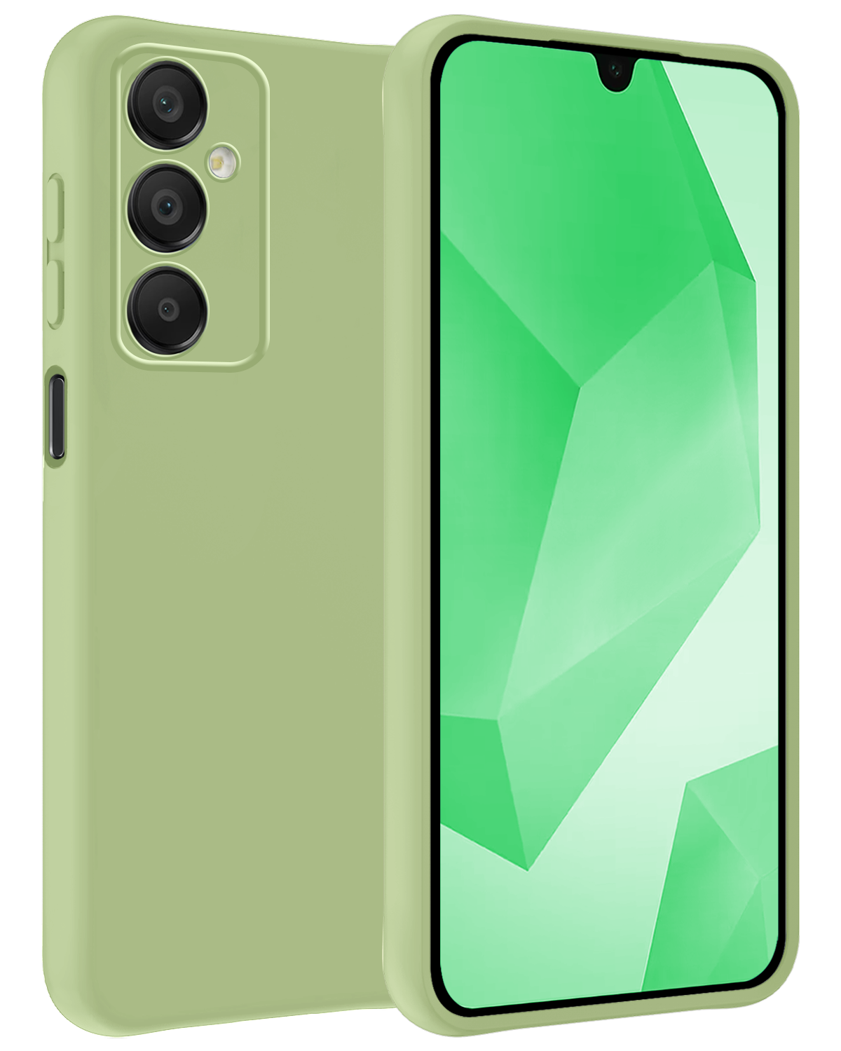 BASEY. Hoes Geschikt voor Samsung A16 Hoesje Siliconen Back Cover Case - Hoesje Geschikt voor Samsung Galaxy A16 Hoes Cover Hoesje - Groen