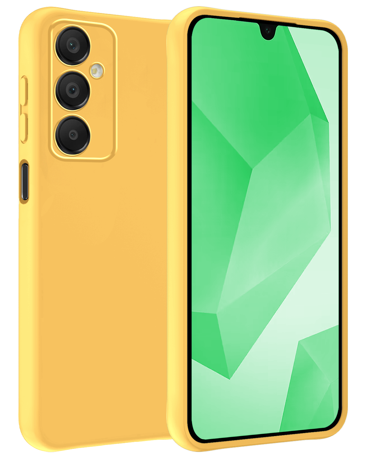 BASEY. Hoes Geschikt voor Samsung A16 Hoesje Siliconen Back Cover Case - Hoesje Geschikt voor Samsung Galaxy A16 Hoes Cover Hoesje - Geel