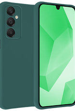 BASEY. Hoes Geschikt voor Samsung A16 Hoesje Siliconen Back Cover Case - Hoesje Geschikt voor Samsung Galaxy A16 Hoes Cover Hoesje - Donkergroen