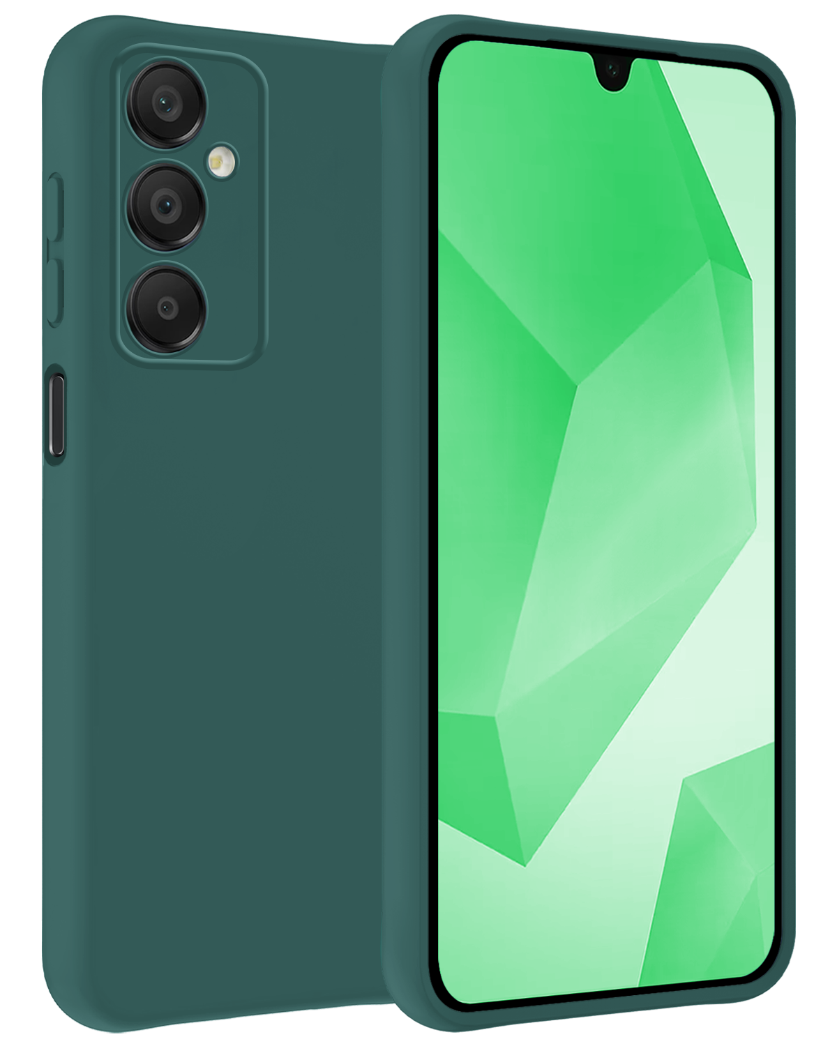 BASEY. Hoes Geschikt voor Samsung A16 Hoesje Siliconen Back Cover Case - Hoesje Geschikt voor Samsung Galaxy A16 Hoes Cover Hoesje - Donkergroen