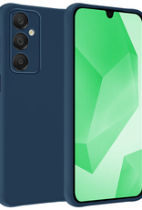 BASEY. Hoes Geschikt voor Samsung A16 Hoesje Siliconen Back Cover Case - Hoesje Geschikt voor Samsung Galaxy A16 Hoes Cover Hoesje - Donkerblauw